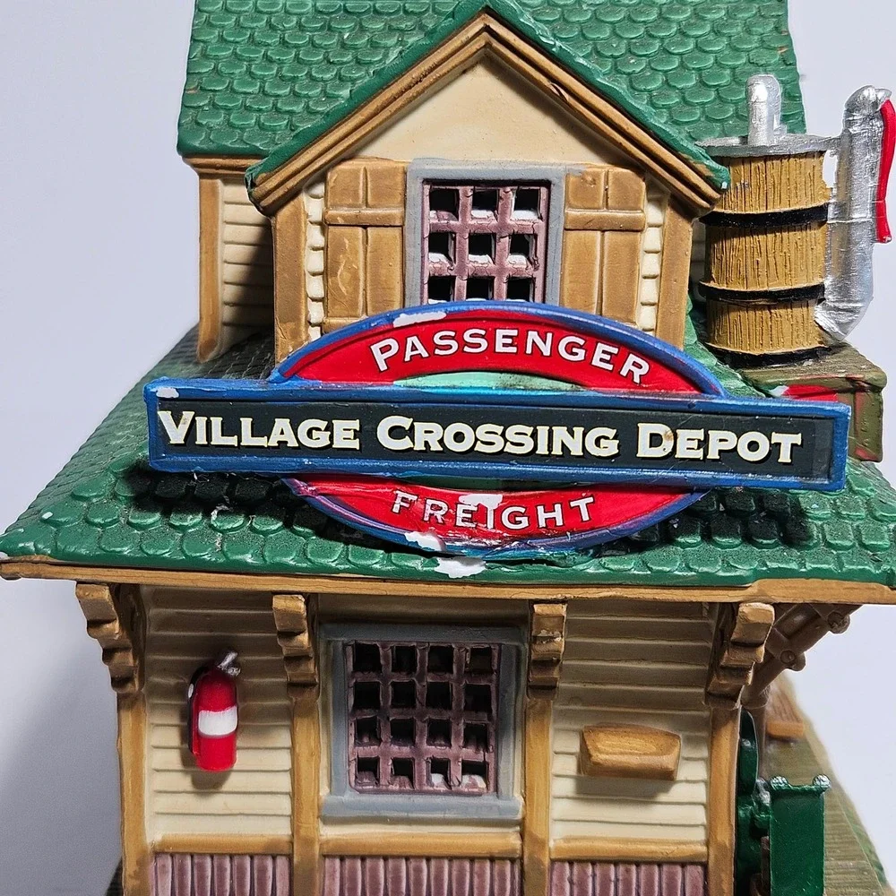 Lemax Signature Collection Village Crossing Depot Illuminated Train Station Box